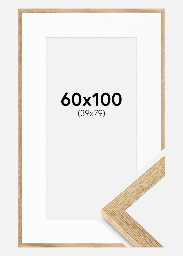 Ramme Selection Eg 60x100 cm - Passepartout Hvid 40x80 cm