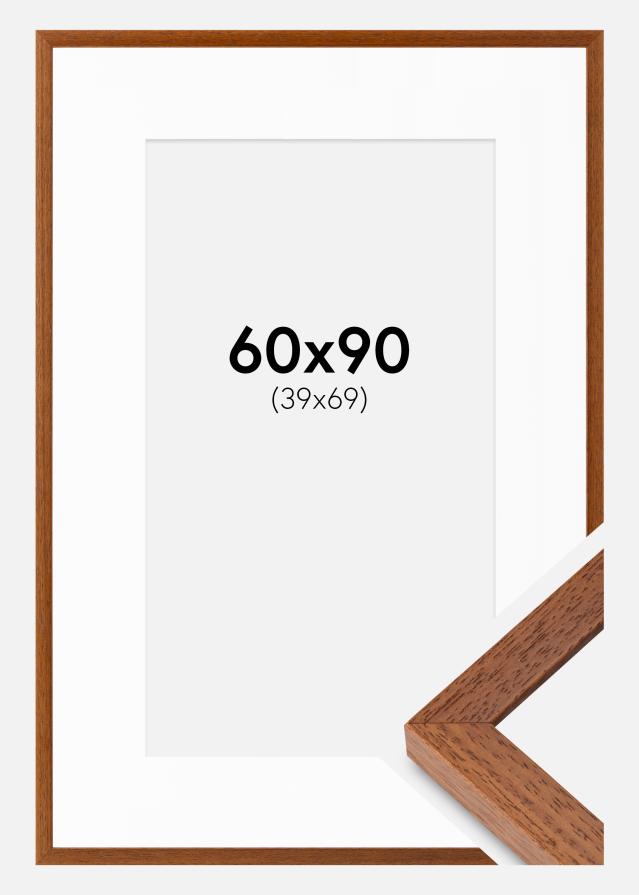 Ramme Hermes Bog 60x90 cm - Passepartout Hvid 40x70 cm