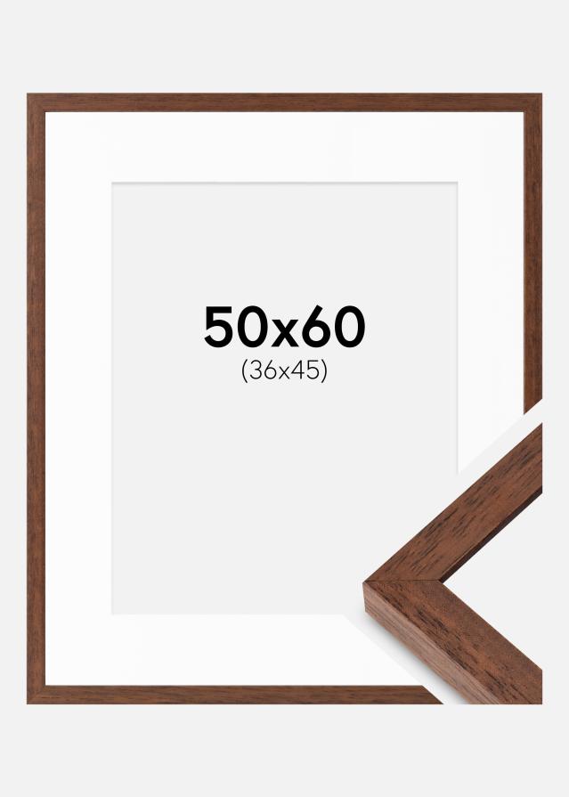 Ramme Hermes Teak 50x60 cm - Passepartout Hvid 37x46 cm