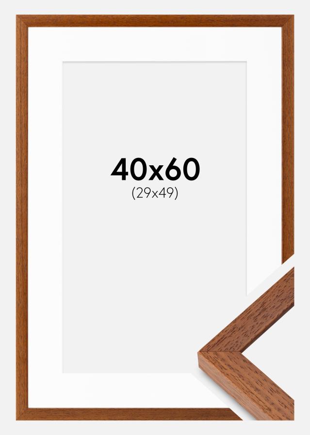Ramme Hermes Bog 40x60 cm - Passepartout Hvid 30x50 cm