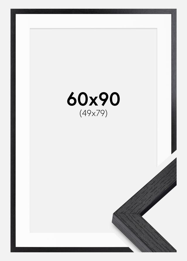 BGA Kasseramme Sort 60x90 cm - Passepartout Hvid 50x80 cm