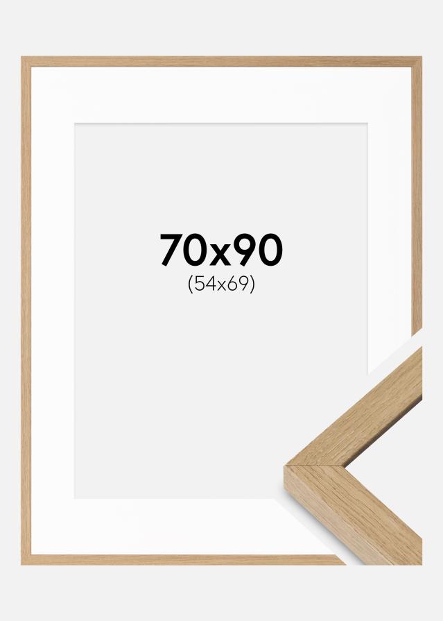 Ramme Hermes Naturlig Eg 70x90 cm - Passepartout Hvid 55x70 cm