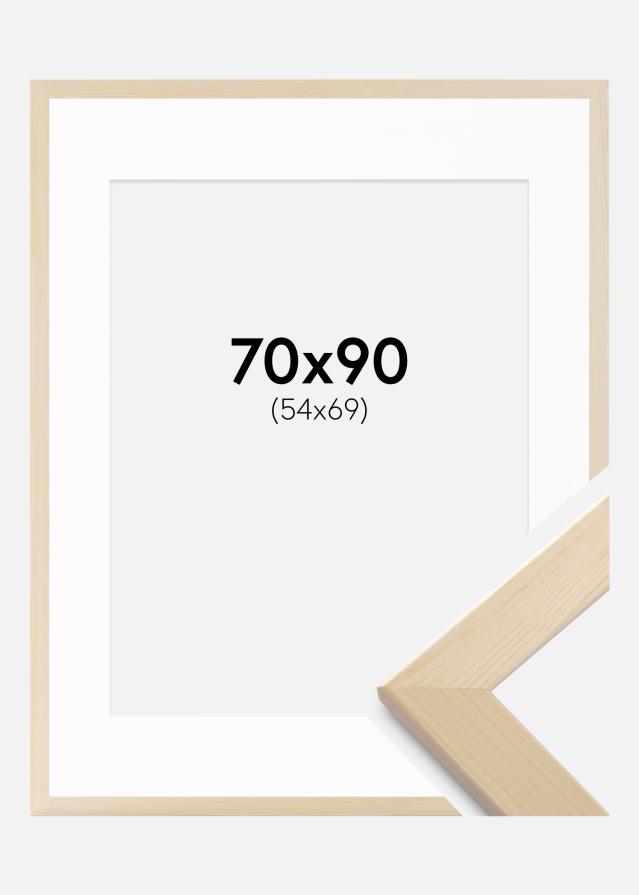 Ramme Trendline Natur 70x90 cm - Passepartout Hvid 55x70 cm