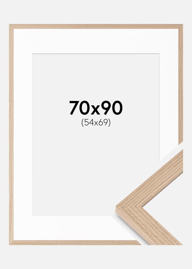 Ramme BGA Classic Eg 70x90 cm - Passepartout Hvid 55x70 cm