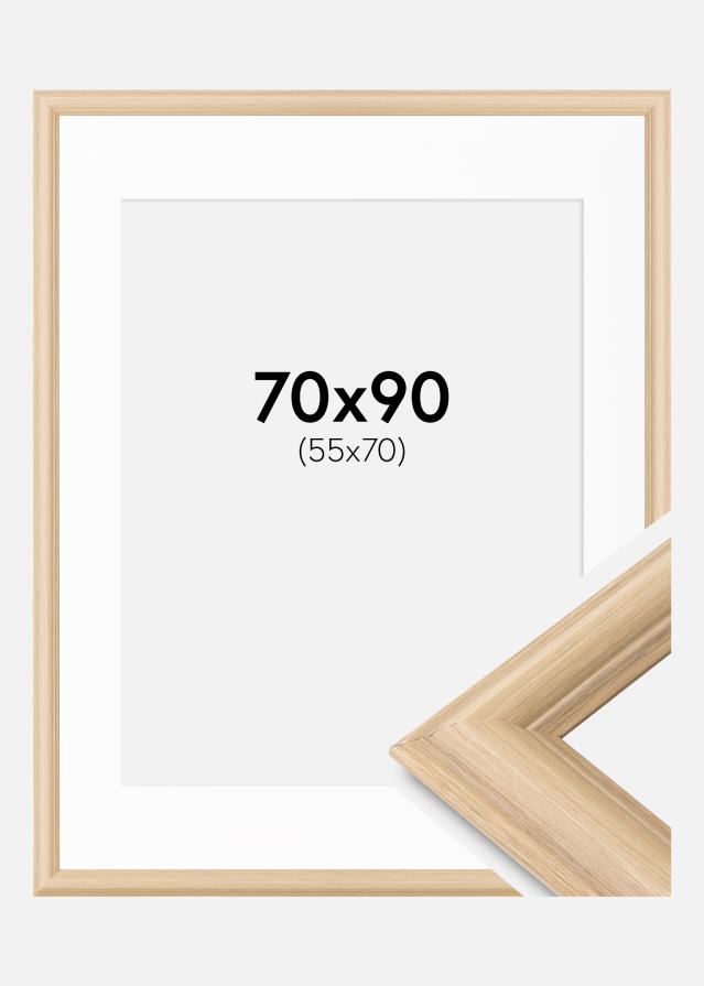 Ramme Västkusten Eg 70x90 cm - Passepartout Hvid 56x71 cm