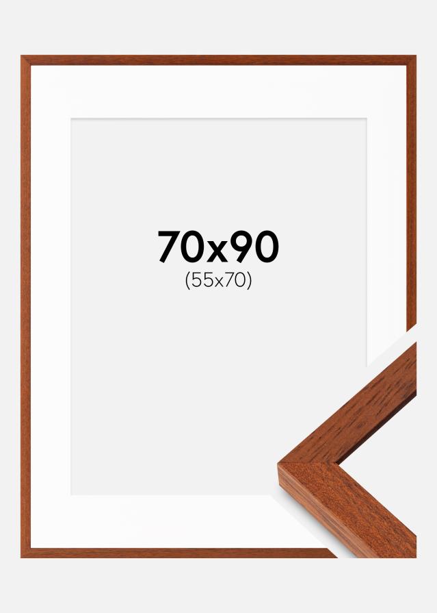 Ramme Hermes Kirsebær 70x90 cm - Passepartout Hvid 56x71 cm