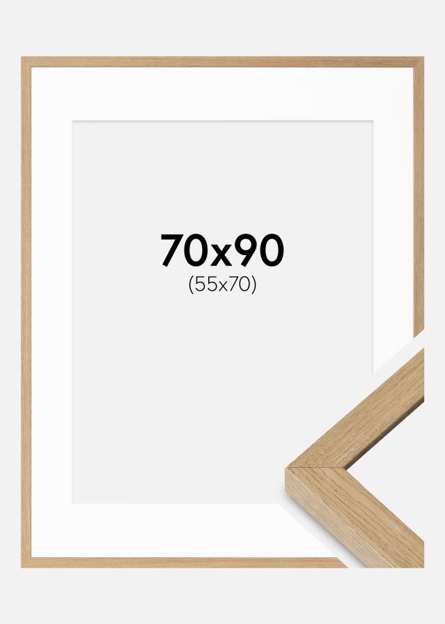 Ramme Hermes Naturlig Eg 70x90 cm - Passepartout Hvid 56x71 cm