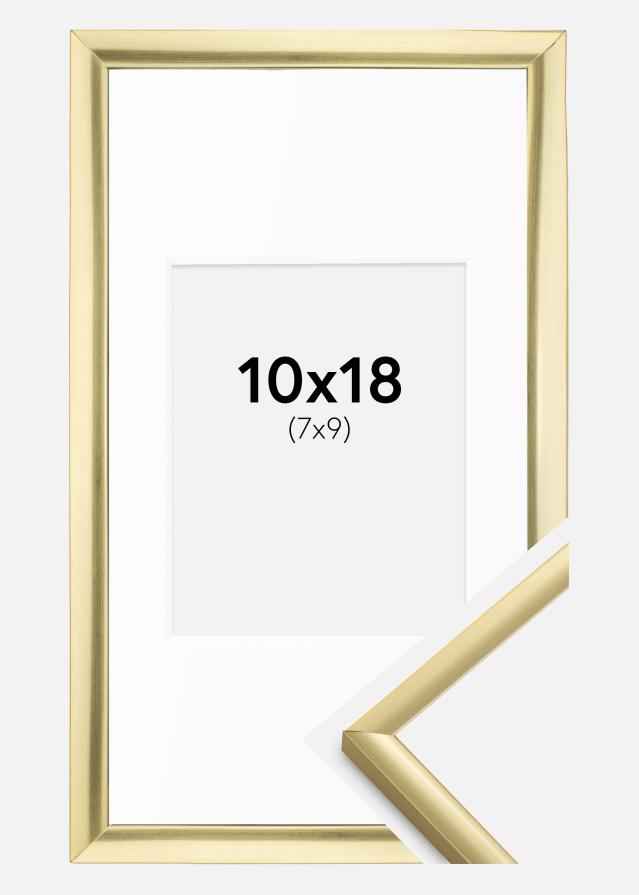 Ramme New Lifestyle Guld 10x18 cm - Passepartout Hvid 8x10 cm