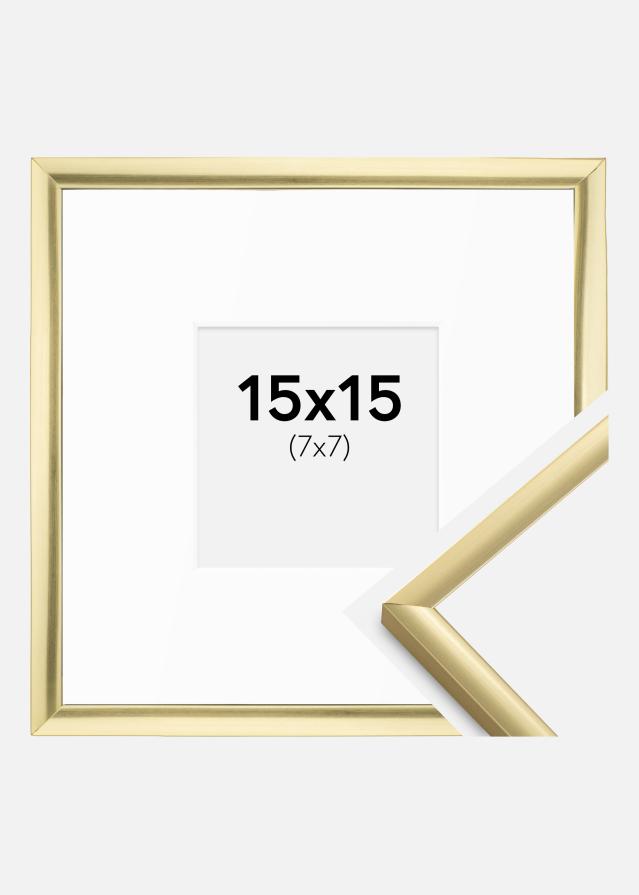 Ramme New Lifestyle Guld 15x15 cm - Passepartout Hvid 8x8 cm