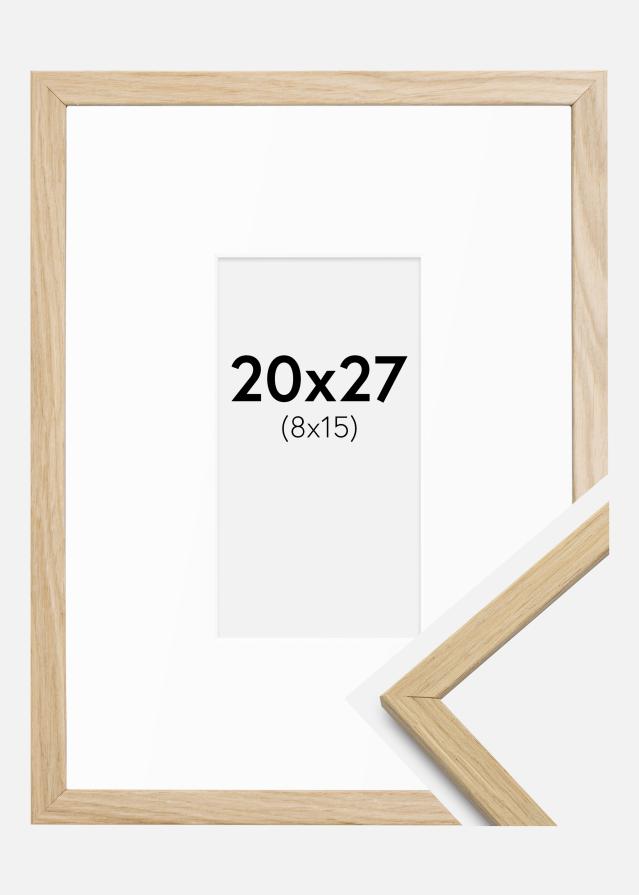 Ramme Edsbyn Eg 20x27 cm - Passepartout Hvid 9x16 cm