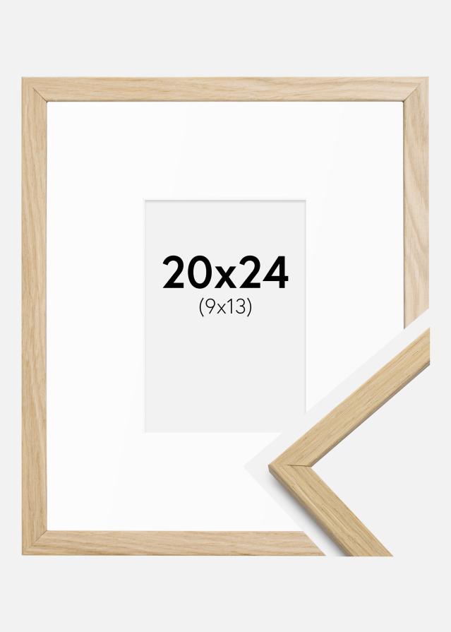 Ramme Edsbyn Eg 20x24 cm - Passepartout Hvid 10x14 cm