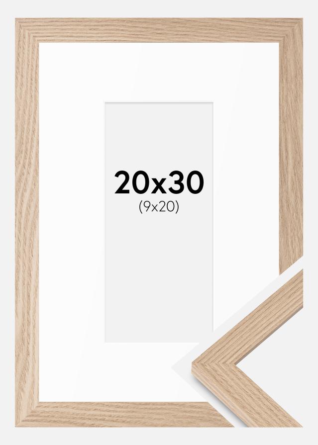 Ramme BGA Classic Eg 20x30 cm - Passepartout Hvid 10x21 cm