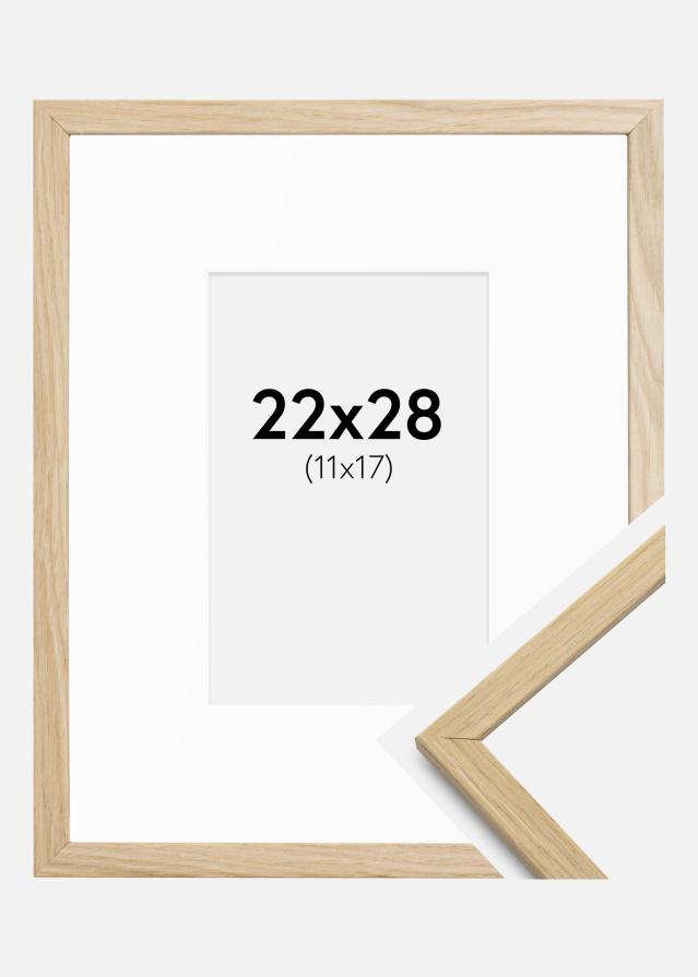 Ramme Edsbyn Eg 22x28 cm - Passepartout Hvid 12x18 cm