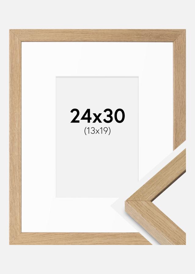 Ramme Hermes Massiv Eg 24x30 cm - Passepartout Hvid 14x20 cm