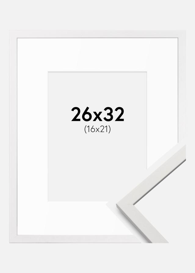 Ramme Edsbyn Hvid 26x32 cm - Passepartout Hvid 17x22 cm
