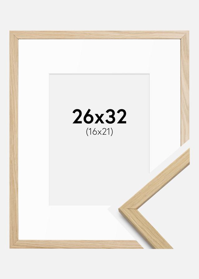 Ramme Edsbyn Eg 26x32 cm - Passepartout Hvid 17x22 cm
