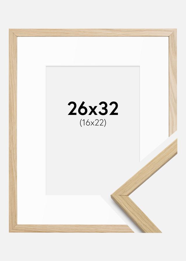 Ramme Edsbyn Eg 26x32 cm - Passepartout Hvid 17x23 cm