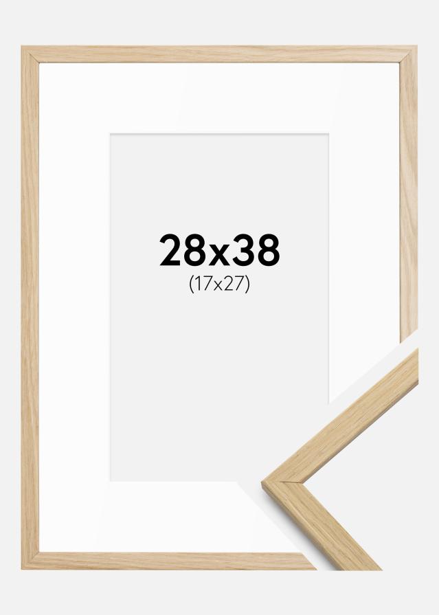 Ramme Edsbyn Eg 28x38 cm - Passepartout Hvid 18x28 cm