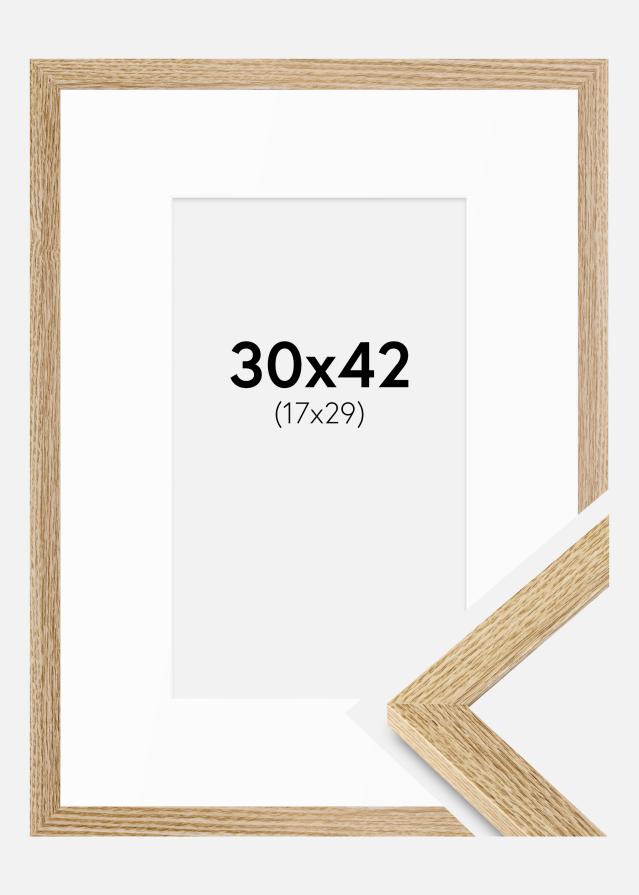 Ramme Selection Eg 30x42 cm - Passepartout Hvid 18x30 cm
