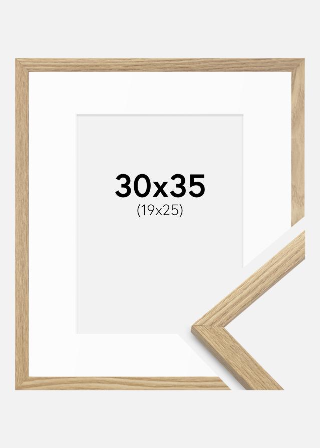 Ramme Trendy Eg 30x35 cm - Passepartout Hvid 20x26 cm