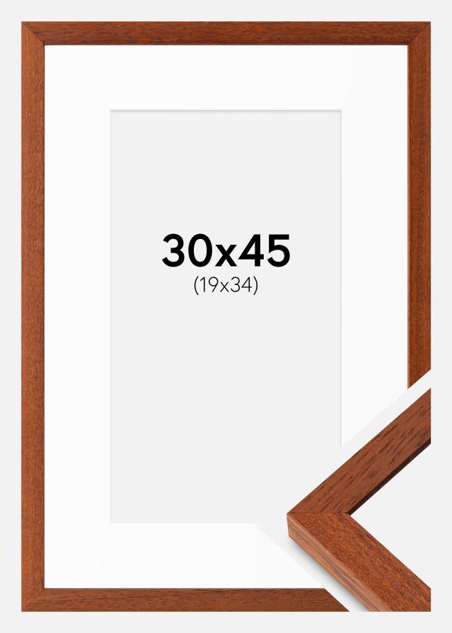 Ramme Hermes Kirsebær 30x45 cm - Passepartout Hvid 20x35 cm