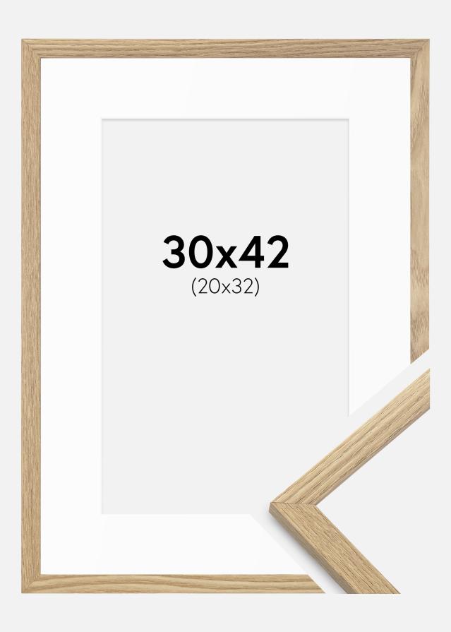Ramme Trendy Eg 30x42 cm - Passepartout Hvid 21x33 cm