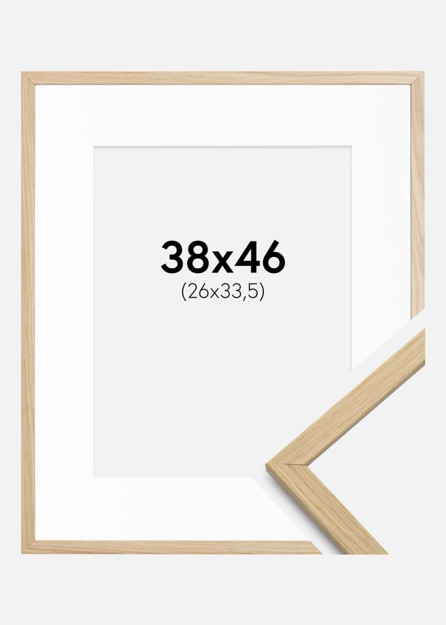 Ramme Edsbyn Eg 38x46 cm - Passepartout Hvid 27x34,5 cm