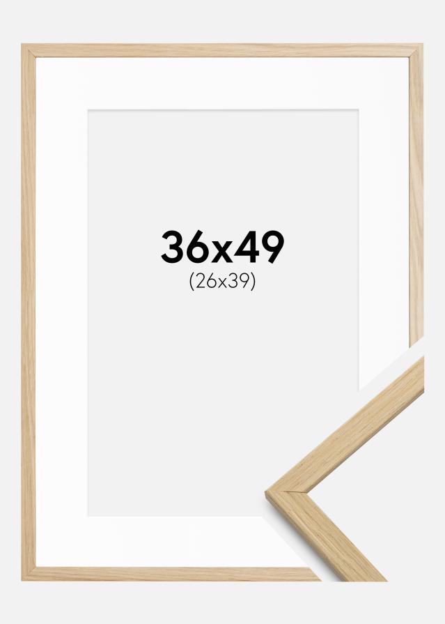 Ramme Edsbyn Eg 36x49 cm - Passepartout Hvid 27x40 cm