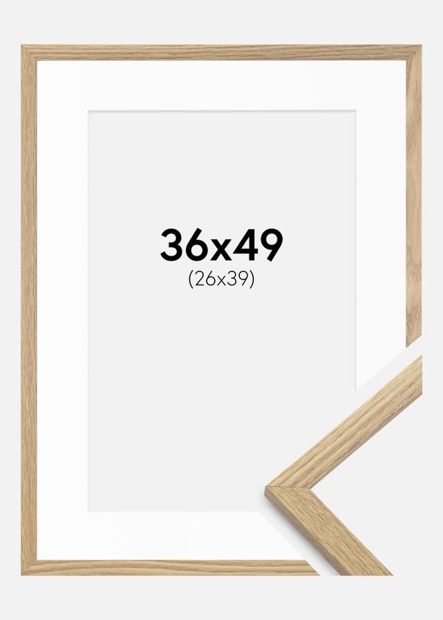 Ramme Trendy Eg 36x49 cm - Passepartout Hvid 27x40 cm