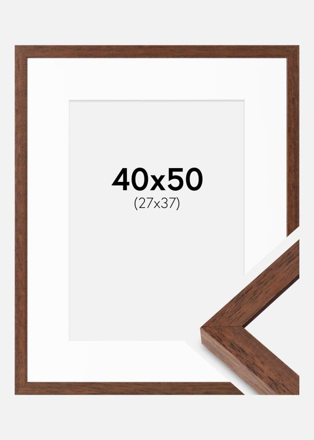 Ramme Hermes Teak 40x50 cm - Passepartout Hvid 28x38 cm