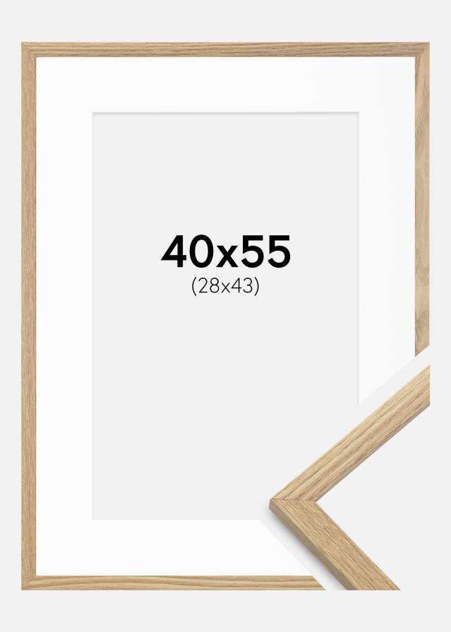 Ramme Trendy Eg 40x55 cm - Passepartout Hvid 29x44 cm