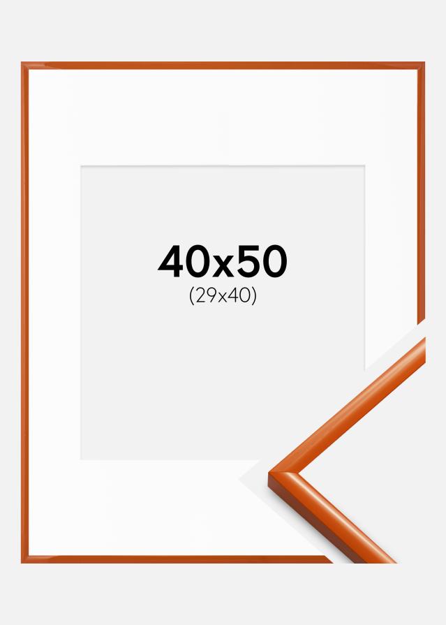 Ramme New Lifestyle Orange 40x50 cm - Passepartout Hvid 30x41 cm