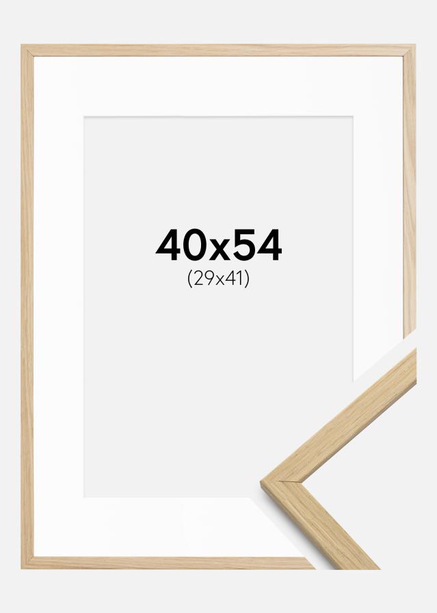 Ramme Edsbyn Eg 40x54 cm - Passepartout Hvid 30x42 cm