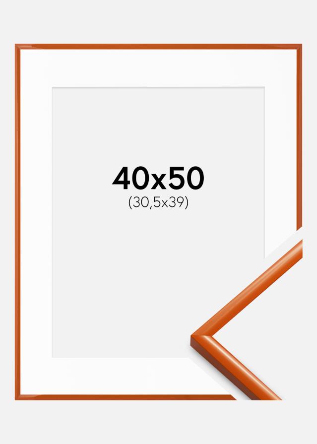 Ramme New Lifestyle Orange 40x50 cm - Passepartout Hvid 31,5x40 cm