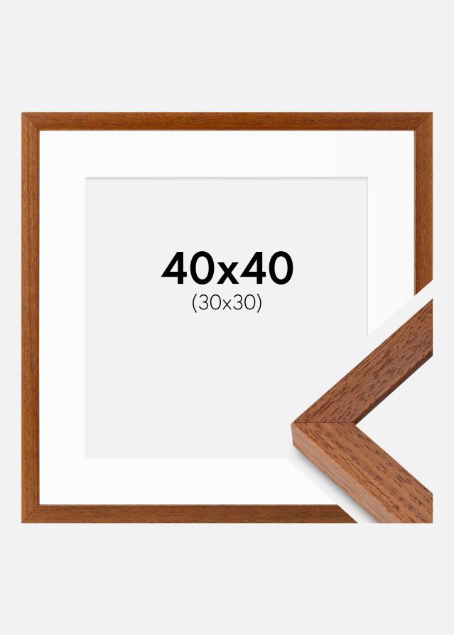 Ramme Hermes Bog 40x40 cm - Passepartout Hvid 31x31 cm