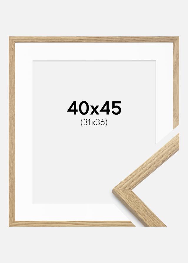 Ramme Trendy Eg 40x45 cm - Passepartout Hvid 32x37 cm
