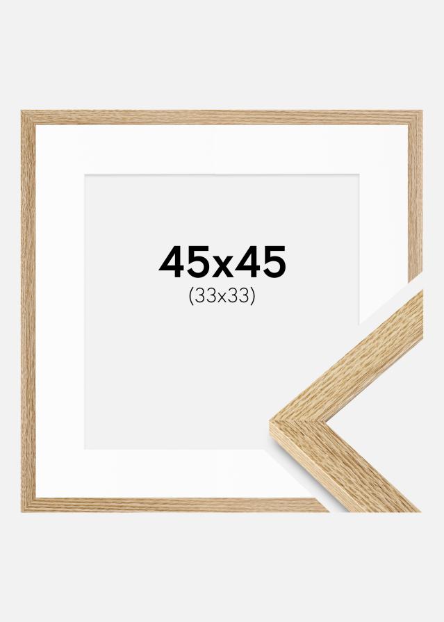 Ramme Selection Eg 45x45 cm - Passepartout Hvid 34x34 cm