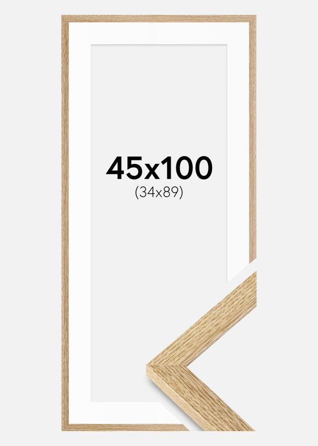 Ramme Selection Eg 45x100 cm - Passepartout Hvid 35x90 cm