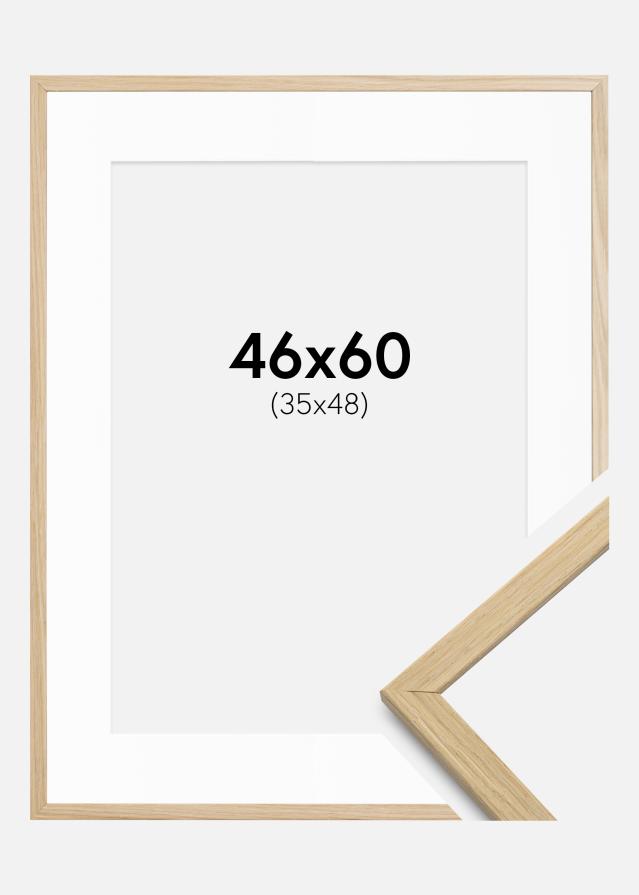 Ramme Edsbyn Eg 46x60 cm - Passepartout Hvid 36x49 cm
