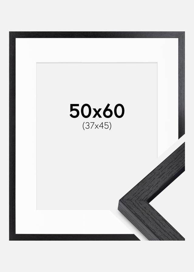 BGA Kasseramme Sort 50x60 cm - Passepartout Hvid 38x46 cm