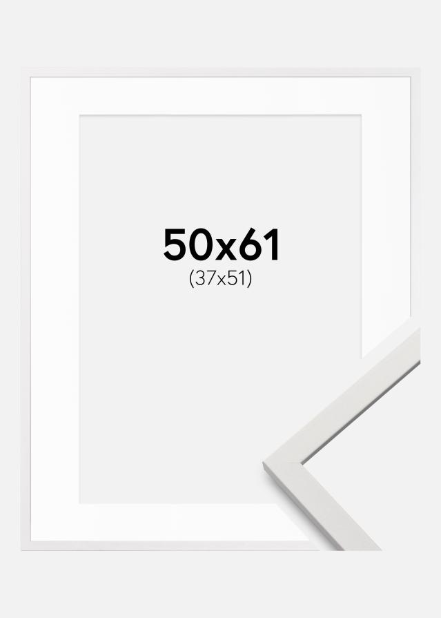 Ramme Edsbyn Hvid 50x61 cm - Passepartout Hvid 38x52 cm