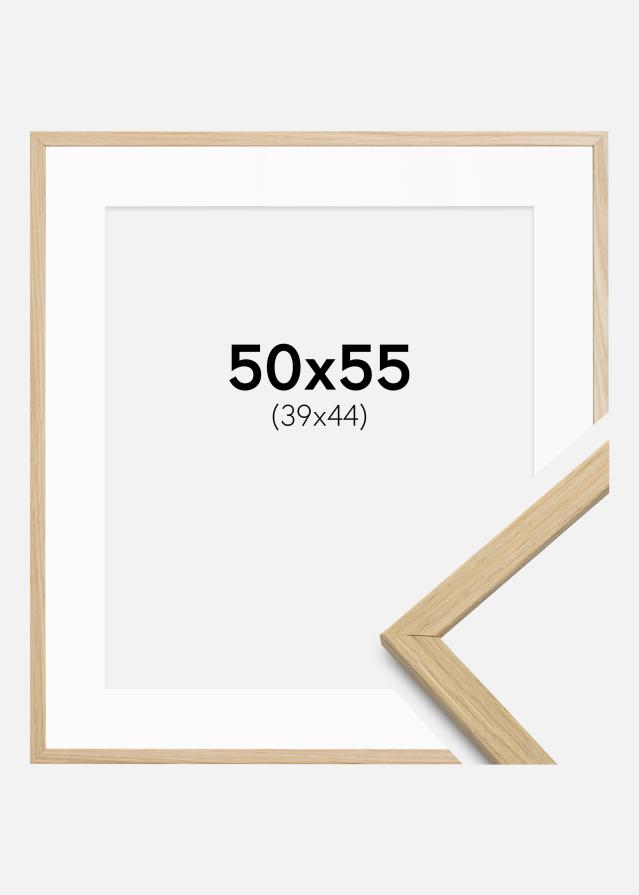 Ramme Edsbyn Eg 50x55 cm - Passepartout Hvid 40x45 cm