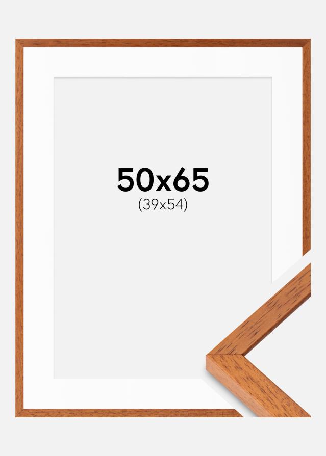 Ramme Ares Kirsebær 50x65 cm - Passepartout Hvid 40x55 cm
