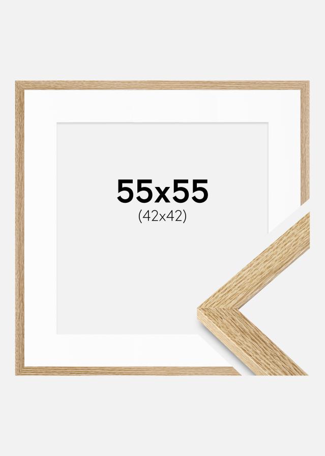 Ramme Selection Eg 55x55 cm - Passepartout Hvid 43x43 cm