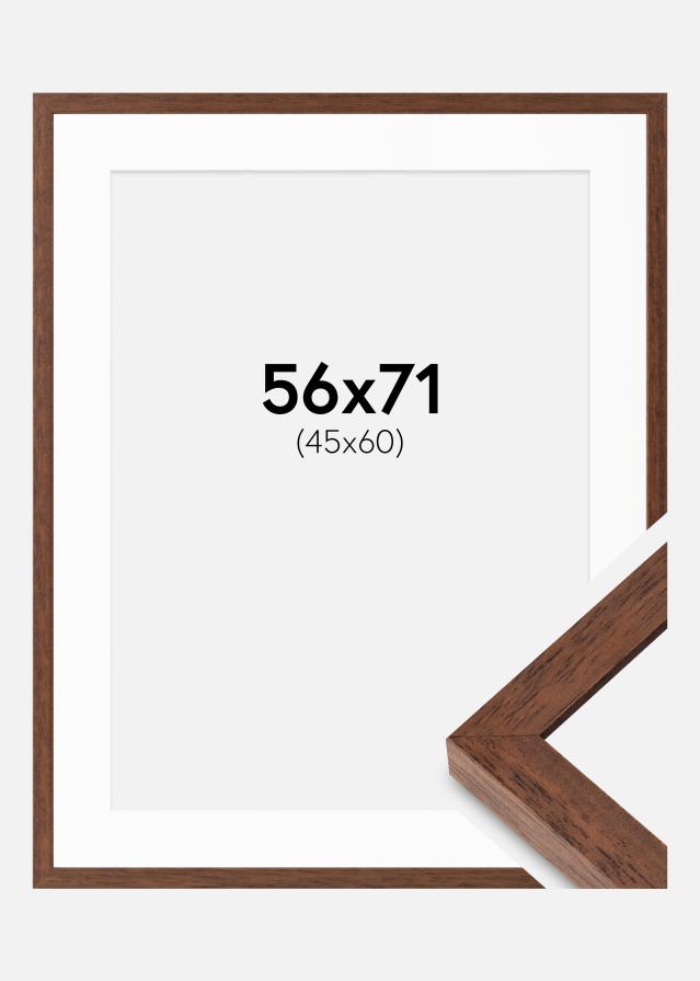 Ramme Hermes Teak 56x71 cm - Passepartout Hvid 46x61 cm