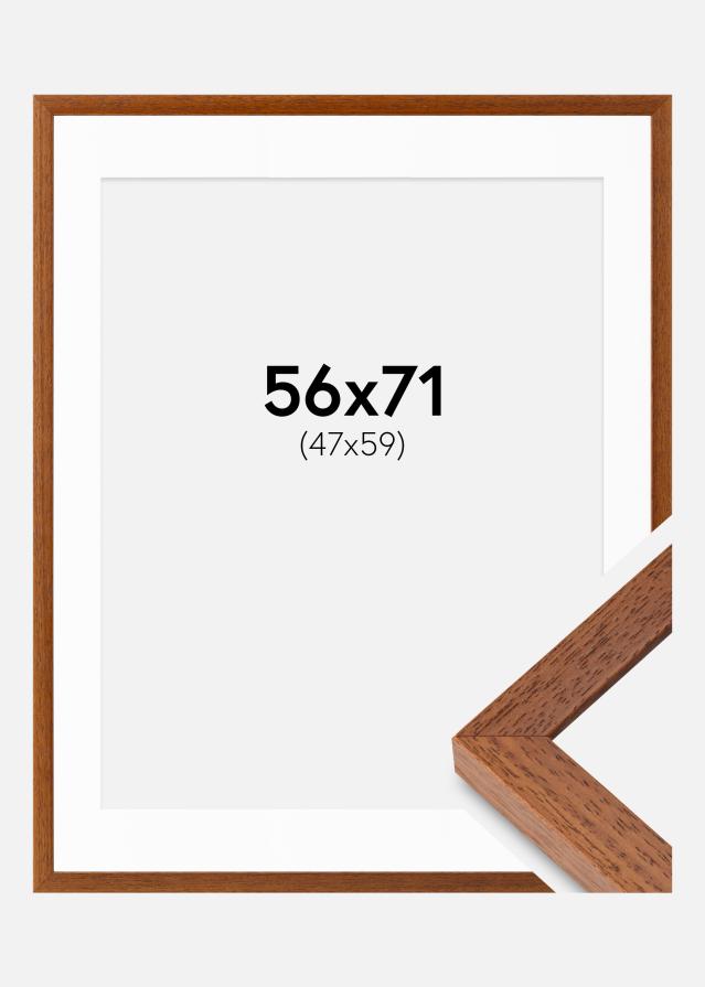 Ramme Hermes Bog 56x71 cm - Passepartout Hvid 48x60 cm