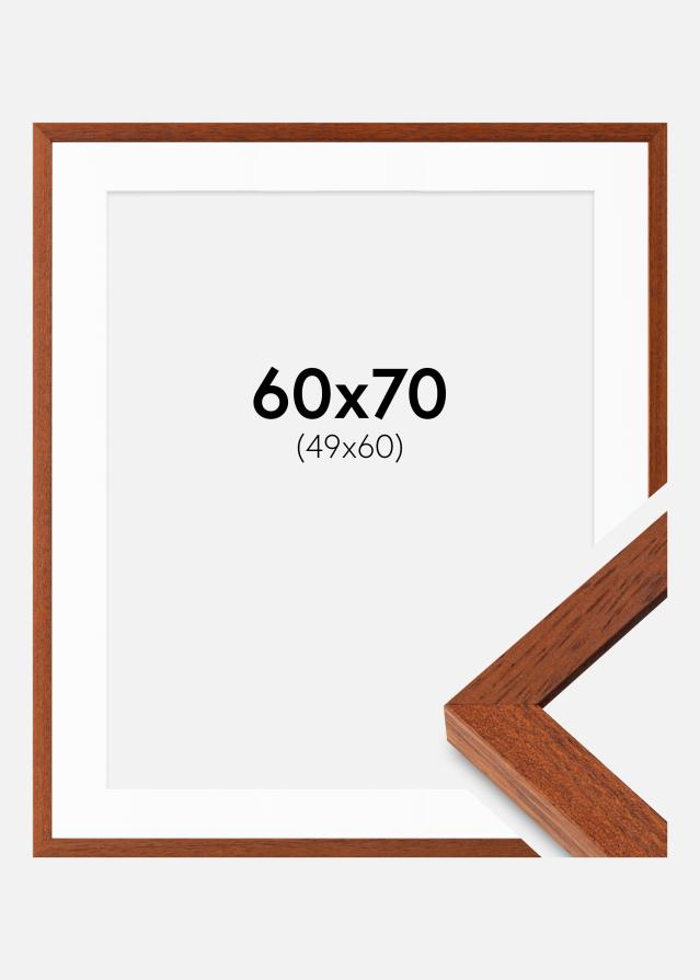 Ramme Hermes Kirsebær 60x70 cm - Passepartout Hvid 50x61 cm