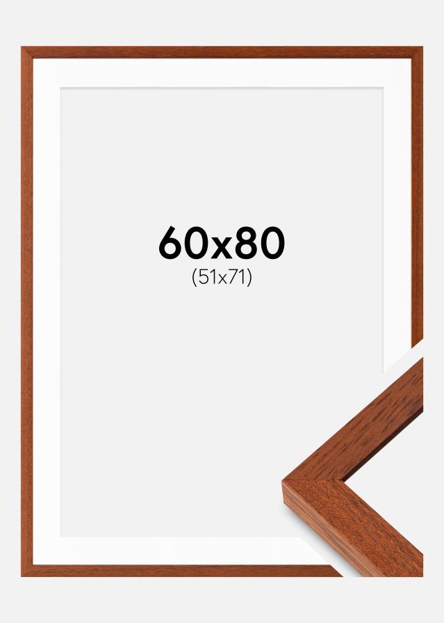 Ramme Hermes Kirsebær 60x80 cm - Passepartout Hvid 52x72 cm