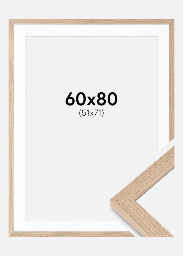 Ramme BGA Classic Eg 60x80 cm - Passepartout Hvid 52x72 cm