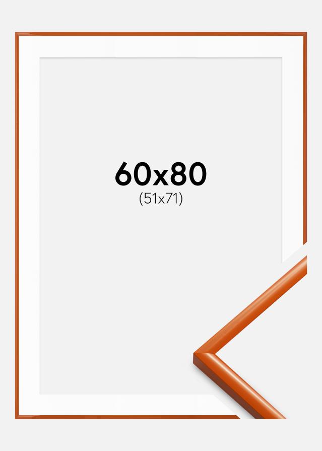 Ramme New Lifestyle Orange 60x80 cm - Passepartout Hvid 52x72 cm